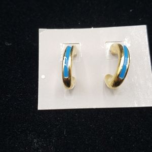Vintage Avon Touch of blue pierced earrings